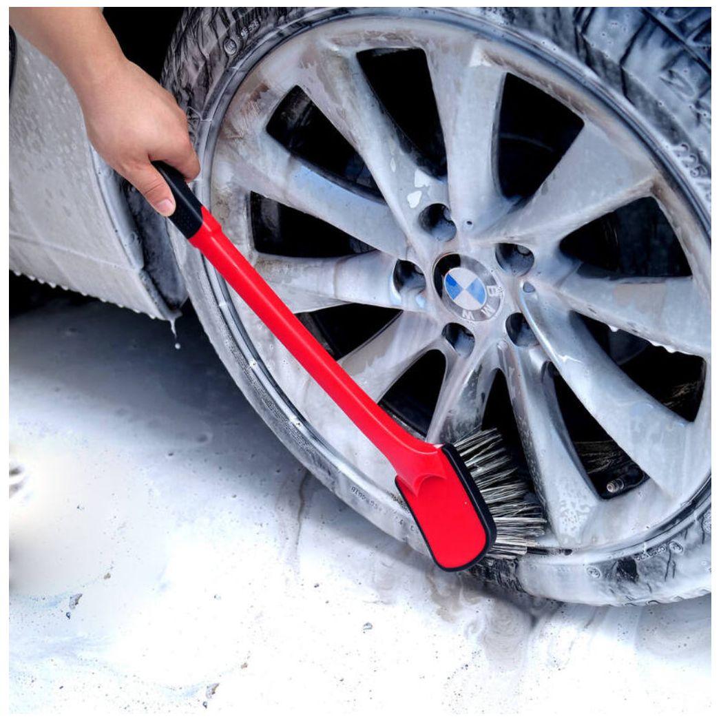 Maxshine Soft Grip Tyre & Wheel Cleaning Brush - Long Handle