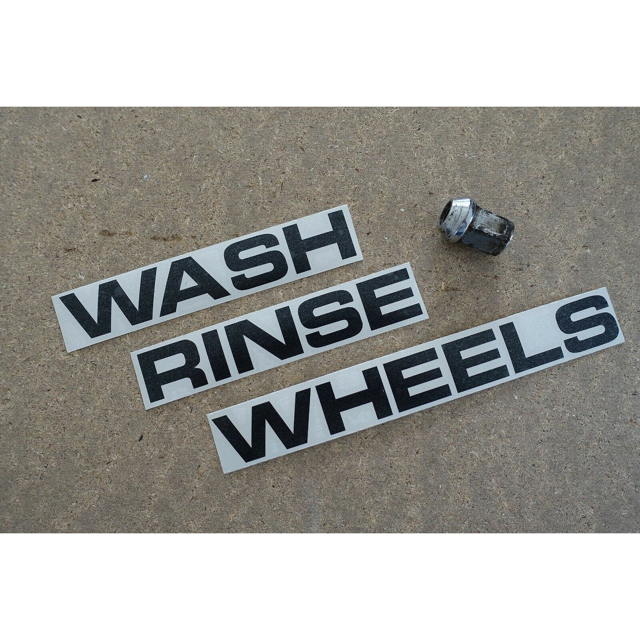 WASH RINSE WHEELS Vinyl Bucket Stickers