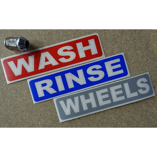 WASH RINSE WHEELS Vinyl Bucket Stickers